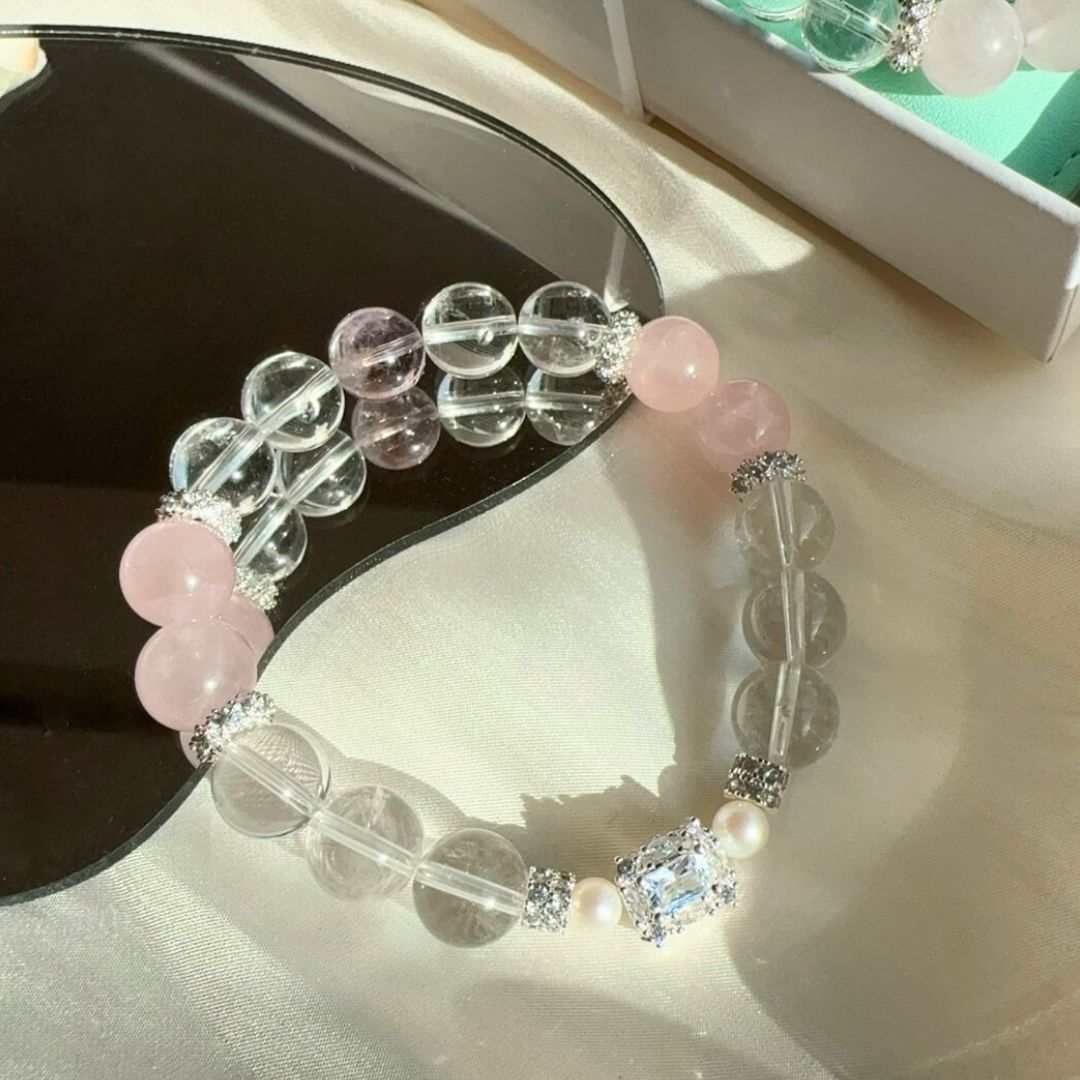 🆕【幽月】白水晶。粉晶。紫晶。珍珠。鋯石