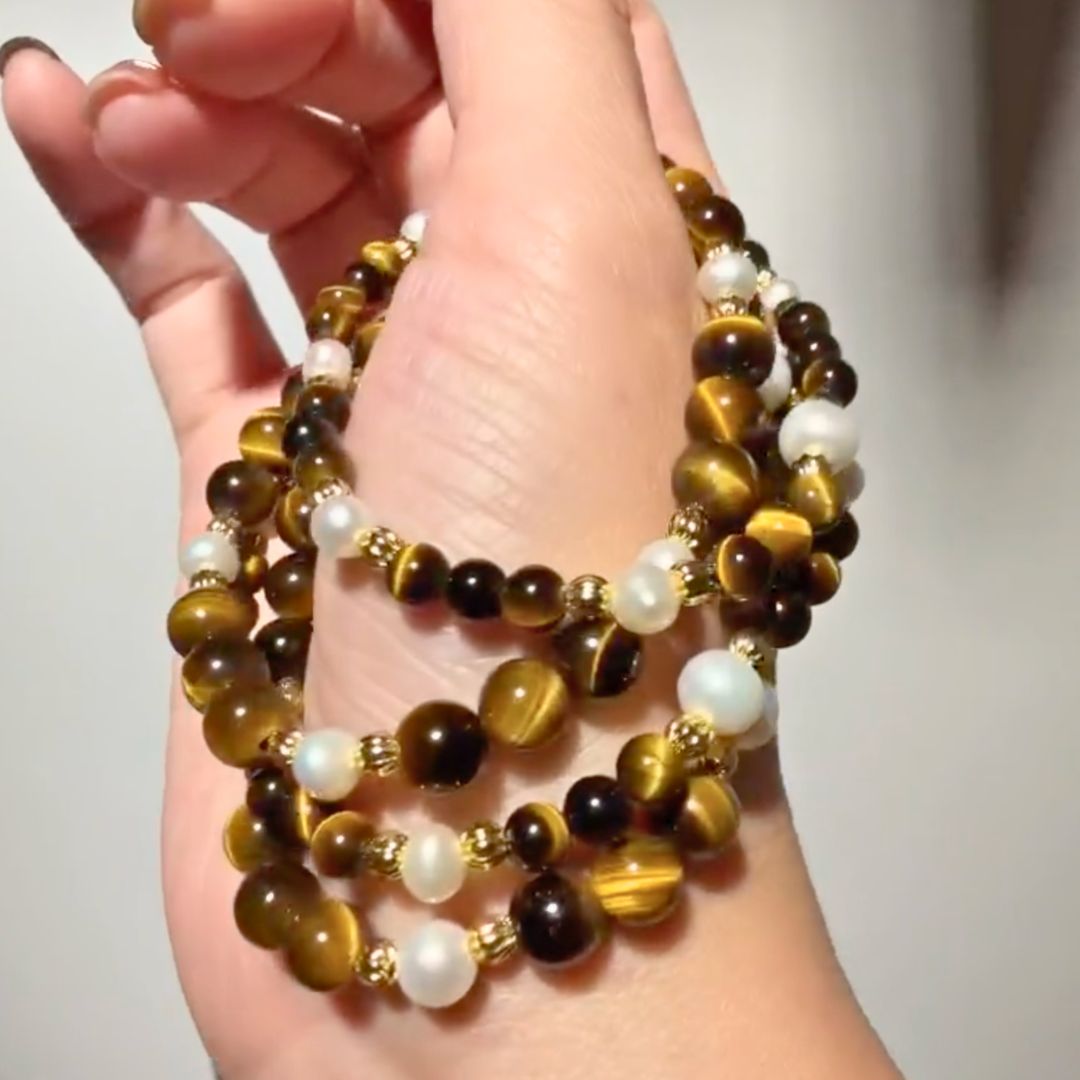🆕【虎媚】黄虎眼。天然珍珠