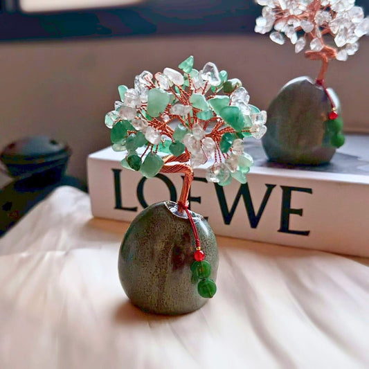 🆕招財水晶樹｜東菱玉＋白水晶 (聖誔限定款）