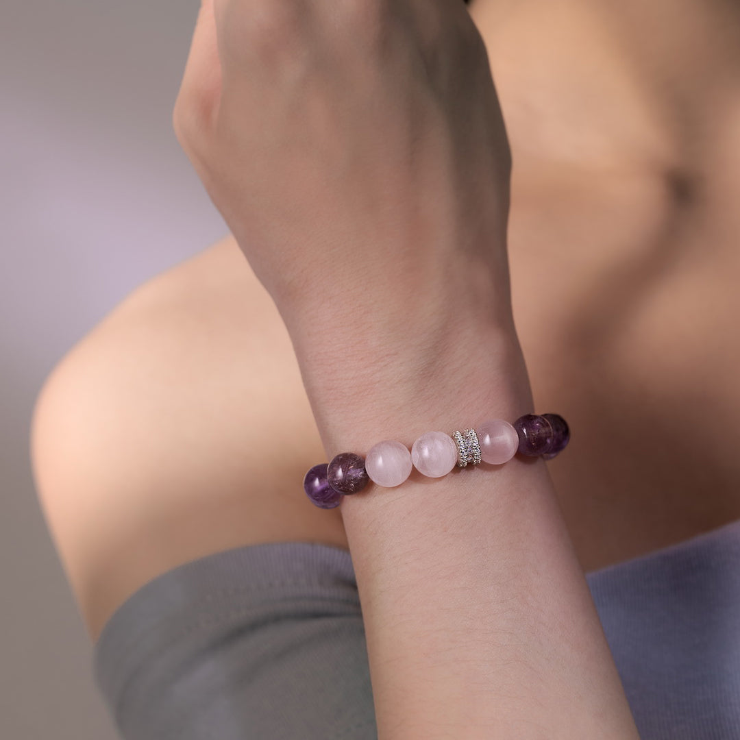 【紫纓】紫塔晶。薰衣草紫。馬粉晶