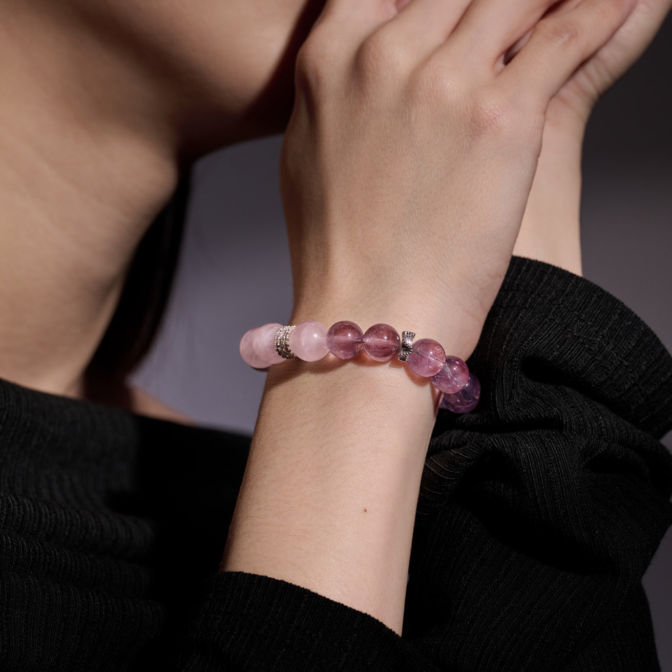 【紫纓】紫塔晶。薰衣草紫。馬粉晶