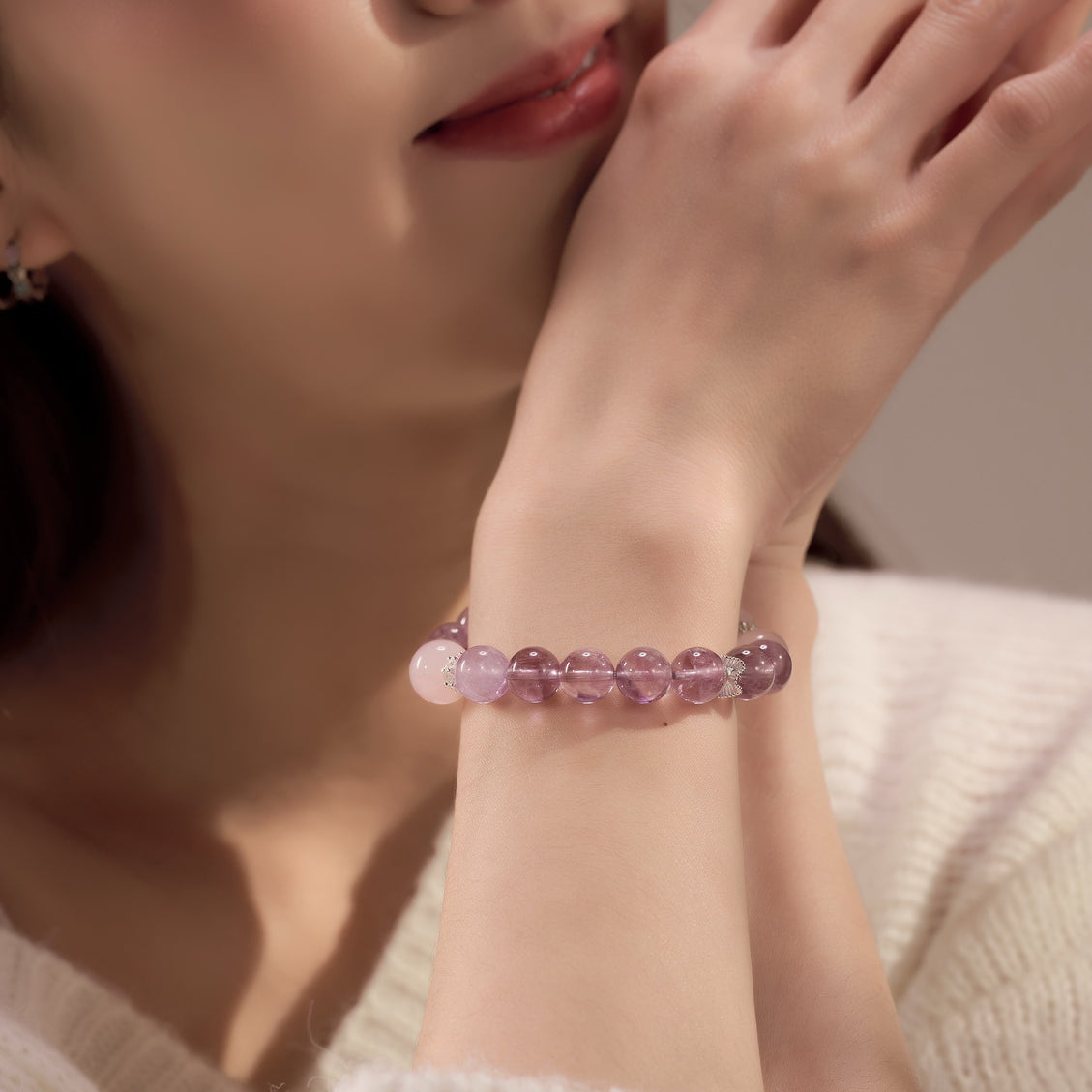 【紫纓】紫塔晶。薰衣草紫。馬粉晶