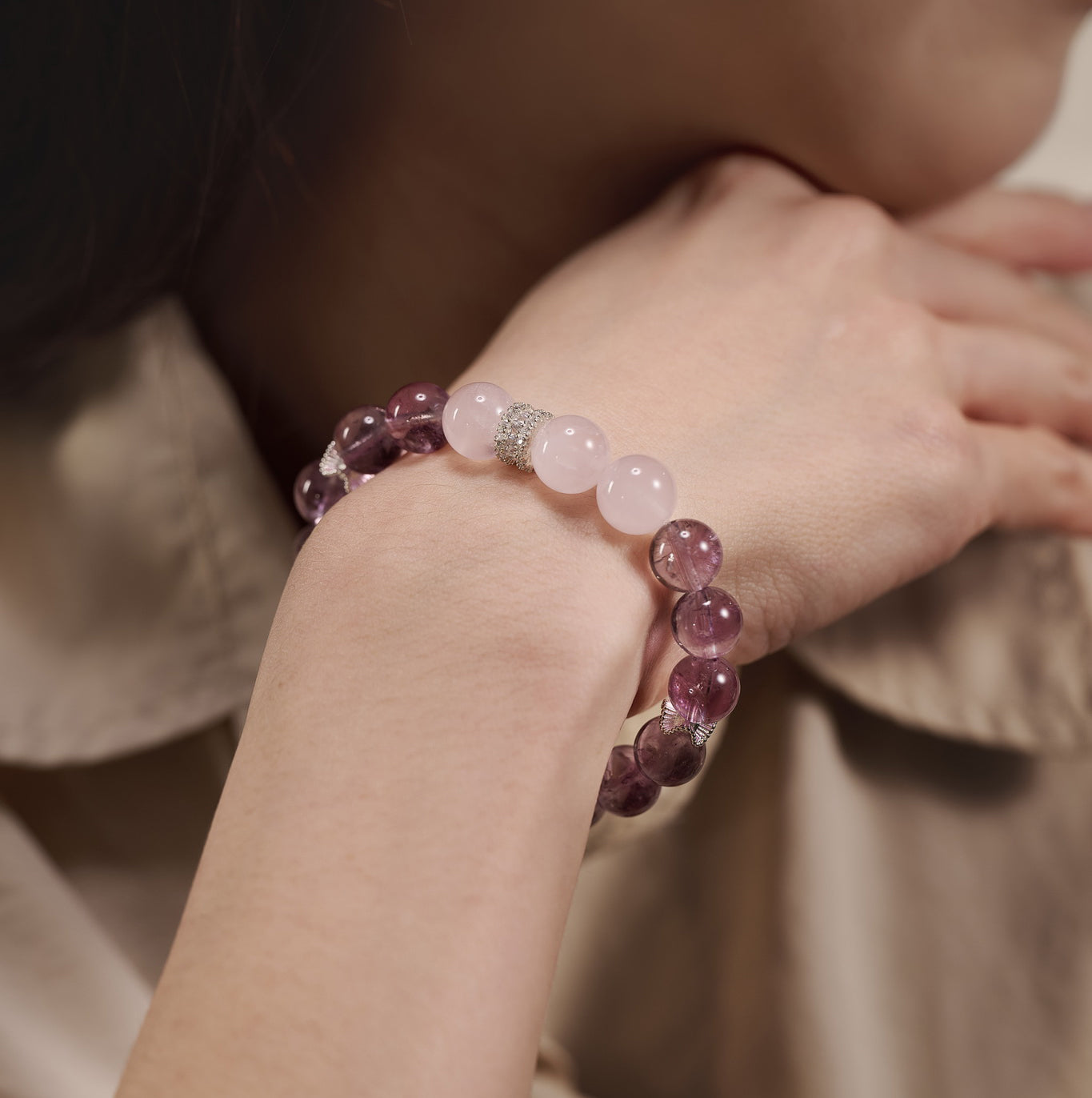 【紫纓】紫塔晶。薰衣草紫。馬粉晶