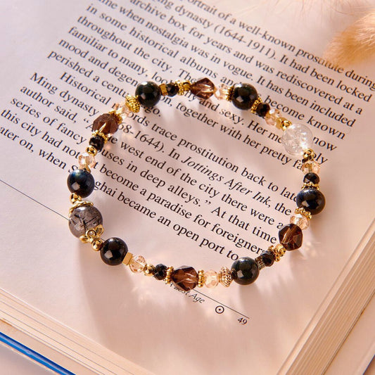 【繆斯】黑髮晶。藍虎眼。茶晶。黑尖晶。白水晶