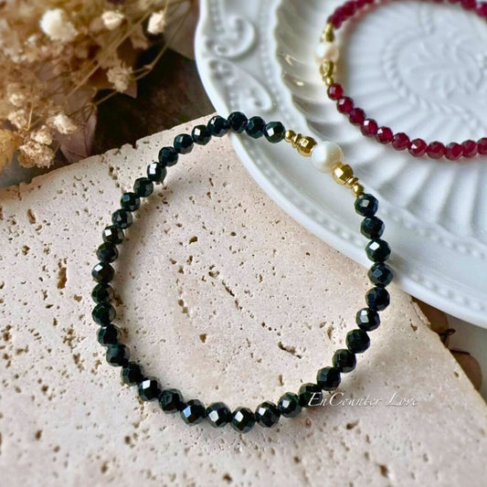 【LessMore|勇氣】黑尖晶。天然珍珠