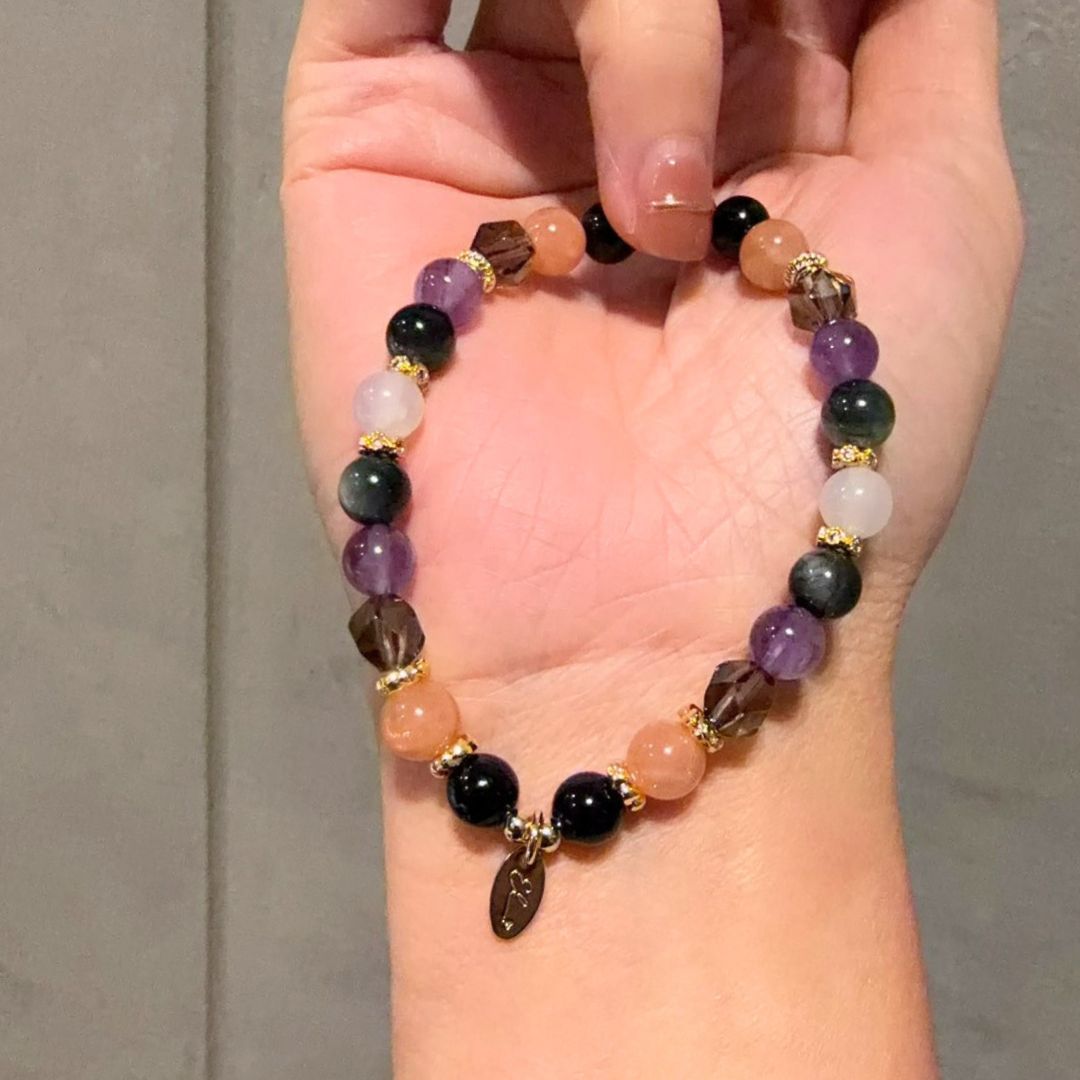 🆕【彩蝶】紫水晶。茶晶。鷹眼石。太陽石。黑瑪瑙。白瑪瑙