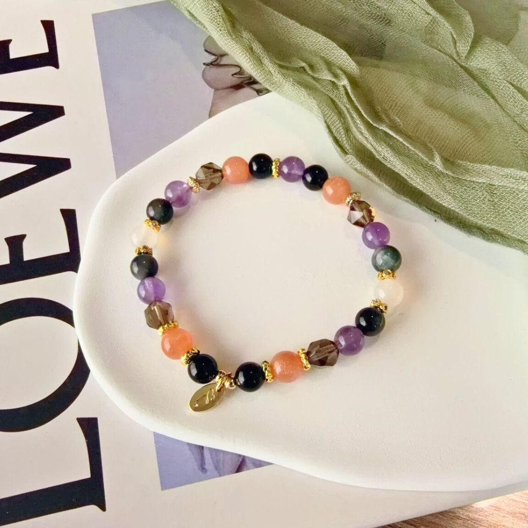 🆕【彩蝶】紫水晶。茶晶。鷹眼石。太陽石。黑瑪瑙。白瑪瑙